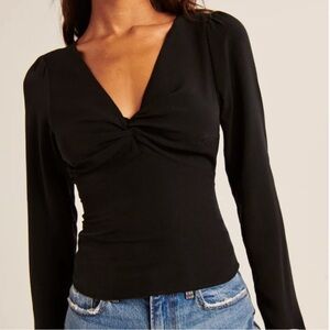 A&F twist front blouse